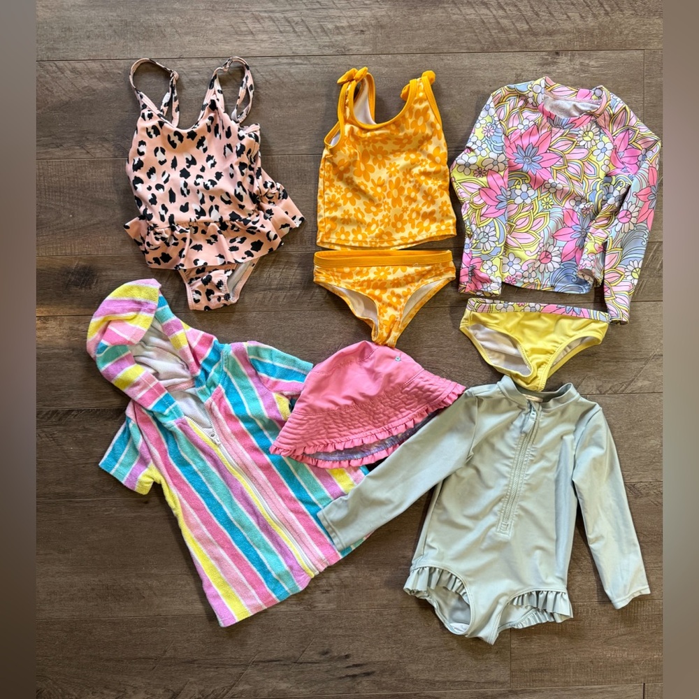 Toddler Girl Swimsuit Lot, 18 months-2T
